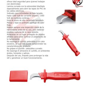 CUCHILLO PELACABLES CURVO AISLADO