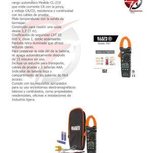 MULTIMETRO DIGITAL CL 210