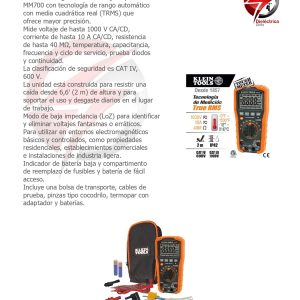 MULTIMETRO DIGITAL MM 700