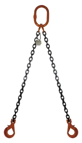Eslinga Cadena 8mm X 2 Ram. X 3 Mt Gancho Seguridad 3.4 Ton