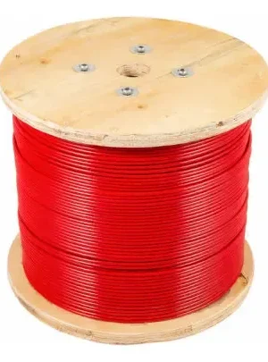 Cable Acero 1/8 + Pvc Rojo Pullcord Parada Emergencia 100mts
