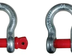 Pack 2 Un Grillete Lira 1plg Forjado 8.5 Ton Pasador Rojo