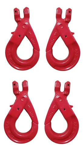 Pack 4 Gancho De Seguridad De 8mm C/ Seguro Autobloqueo 4un