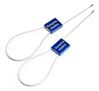 Precinto Sello Seguridad Cable Acero Numerados 100un Azul - Imagen 5