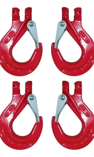 Pack 4 Gancho De Seguridad 8mm Seguro Simple Forjado A-339