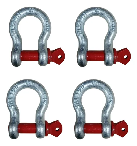 Pack 4 Grillete G-209 Tipo Lira 3/4 (4.75 Ton) Forjado (4un)