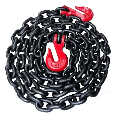 Cadena G80 De Amarre De Carga 5/16plg(8mm) X 9mt Con Ganchos