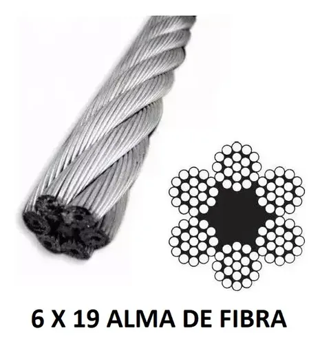Piola Cable De Acero 3/8 (10mm) Galvanizado 6x19 Af 30 Mts - Imagen 3