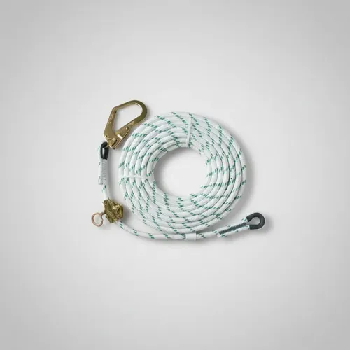 Linea De Vida 16 Mm X 20 Mts Con Deslizador Autodesmontable