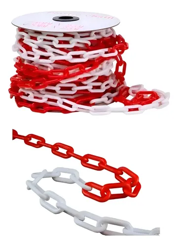 Cadena Delimitadora De Seguridad Plástica 6mmx50mt Rojo/blan - Imagen 5