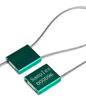 Precinto Sello Seguridad Cable Acero Numerados 100un Verde