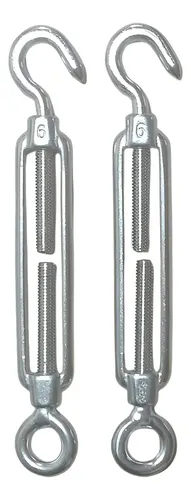 Tensor Ojo Gancho Inoxidable De 1/4 6mm (4un) Aisi-316 - Imagen 6