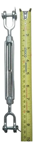 Pack 2 Tensor Inox. Grillete-grillete 5/16 X 4-1/2 Aisi-316 - Imagen 3