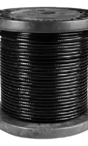 Cable Acero 1/8 (3mm) Forrado Pvc Negro Final (5mm) 100mts