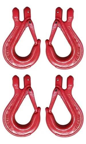 Pack 4 Gancho De Seguridad De 10mm C/ Seguro Simple Forjado