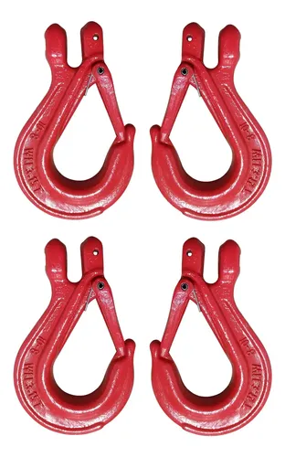 Pack 4 Gancho De Seguridad De 10mm C/ Seguro Simple Forjado