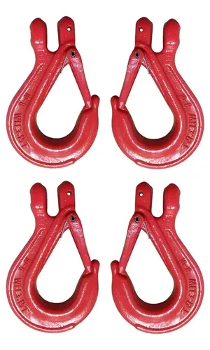 Pack 4 Gancho De Seguridad 10mm Seguro Simple Forjado A-339