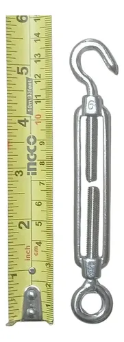 Tensor Ojo Gancho Inoxidable De 1/4 6mm (4un) Aisi-316 - Imagen 3