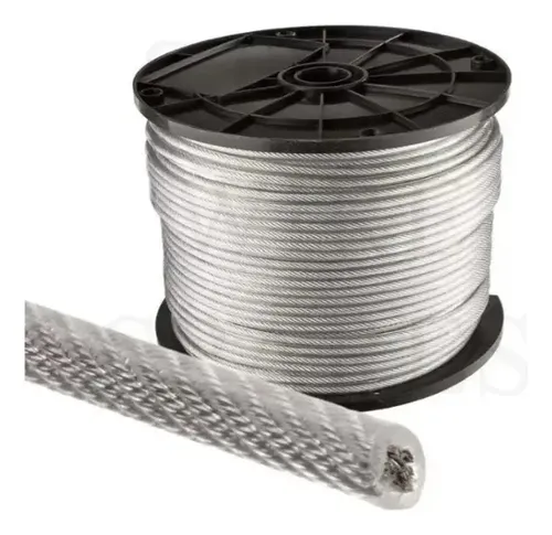 Cable Acero 1/8 (3mm) Forrado En Pvc Final (5mm) Rollo 100mt - Imagen 3