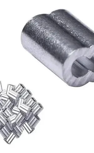 Casquillo Aluminio Piola Acero De 1/8 (3mm) 200 Unidades