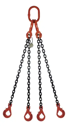 Cadena De Elevación De 8mm X 4ramales X 1metro G-80 5.1 Ton