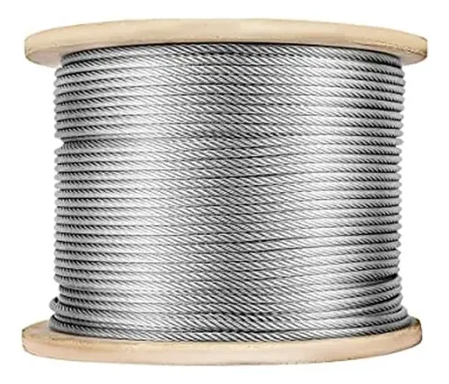Piola Cable De Acero 3/8 (10mm) Galvanizado 6x19 Af 30 Mts