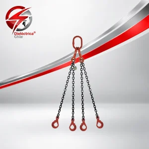 Cadena De Elevación De 8mm X 4ramales X 1metro G-80 5.1 Ton