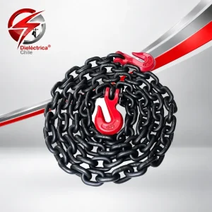 Cadena Amarre De Carga G80 8mm X 9mt C/ganchos Para 2 Ton