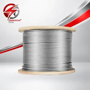 Cable Acero Galv. 3/8 10mm Const. 6x19 Alma Fibra Rollo 50mt