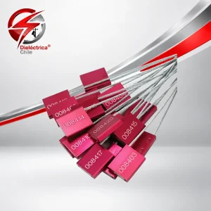 Precinto Sello Seguridad Cable Acero Numerados 100un Rojo