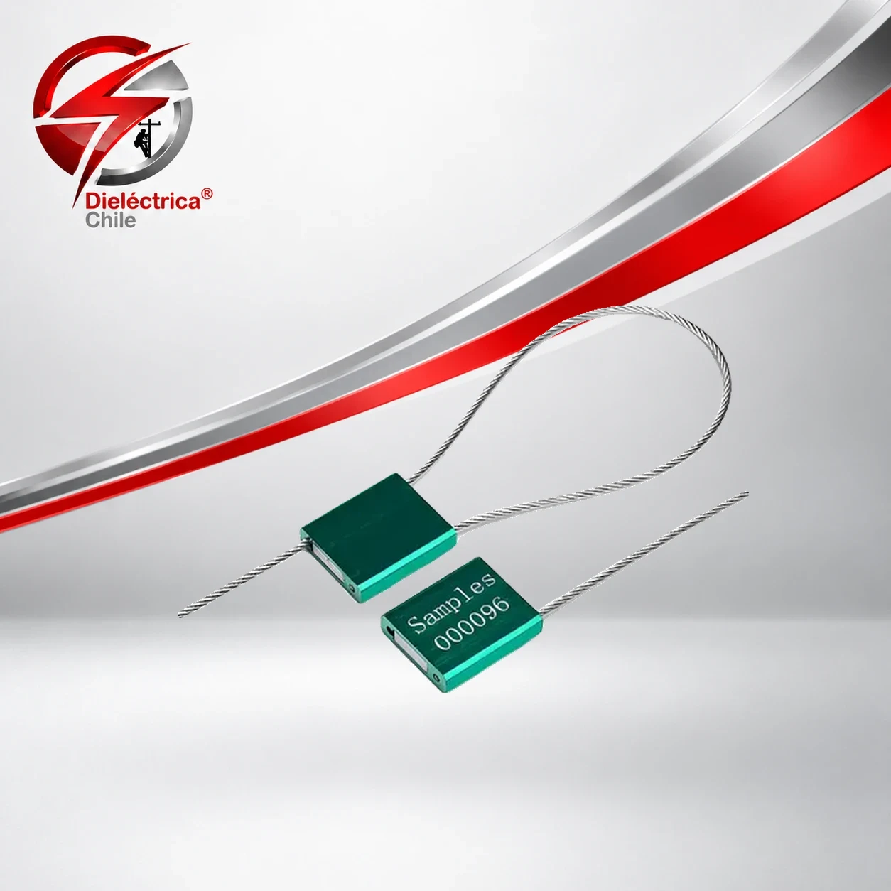 Precinto Sello Seguridad Cable Acero Numerados 50un Verde