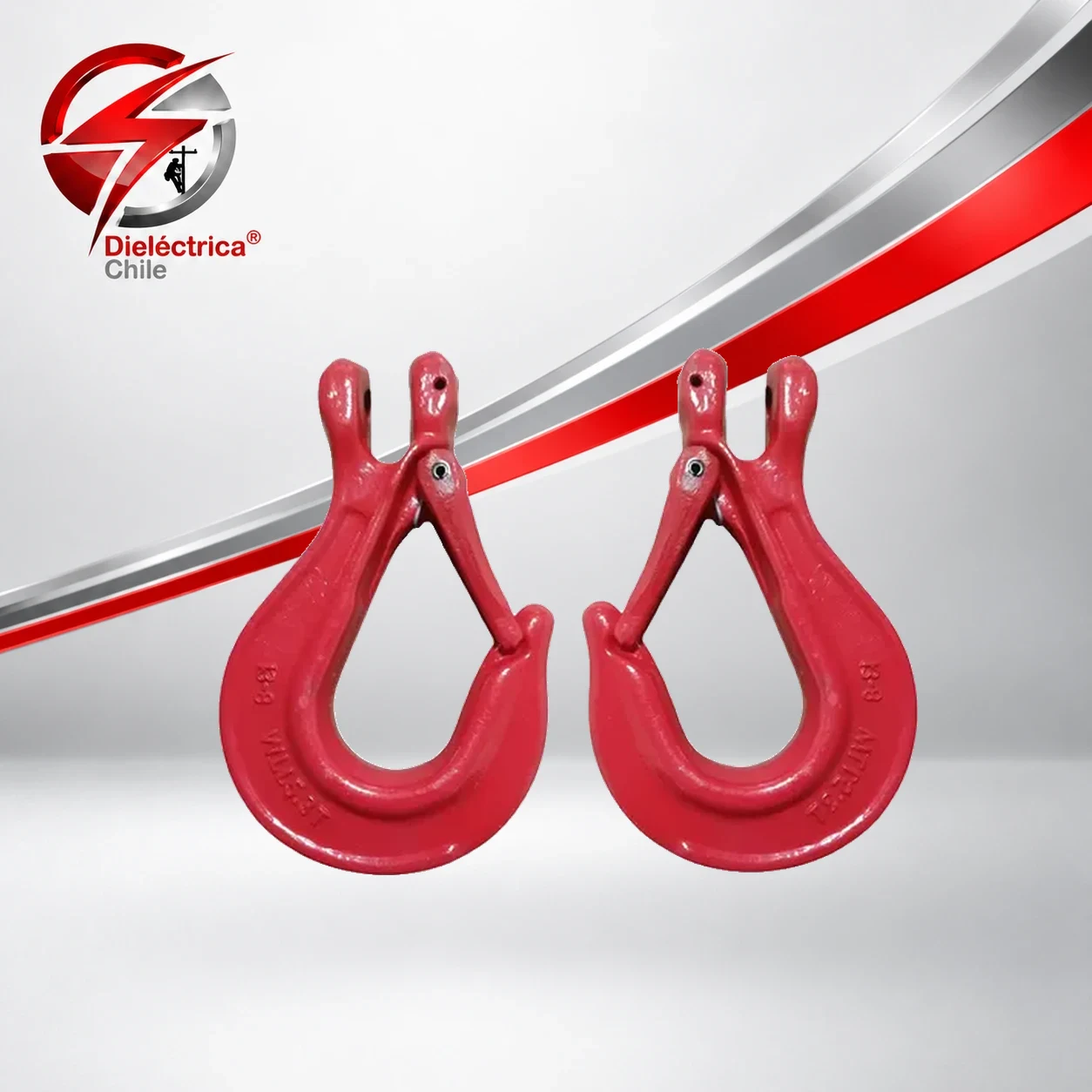 Pack 2 Gancho De Seguridad 13mm Seguro Simple Forjado A-339