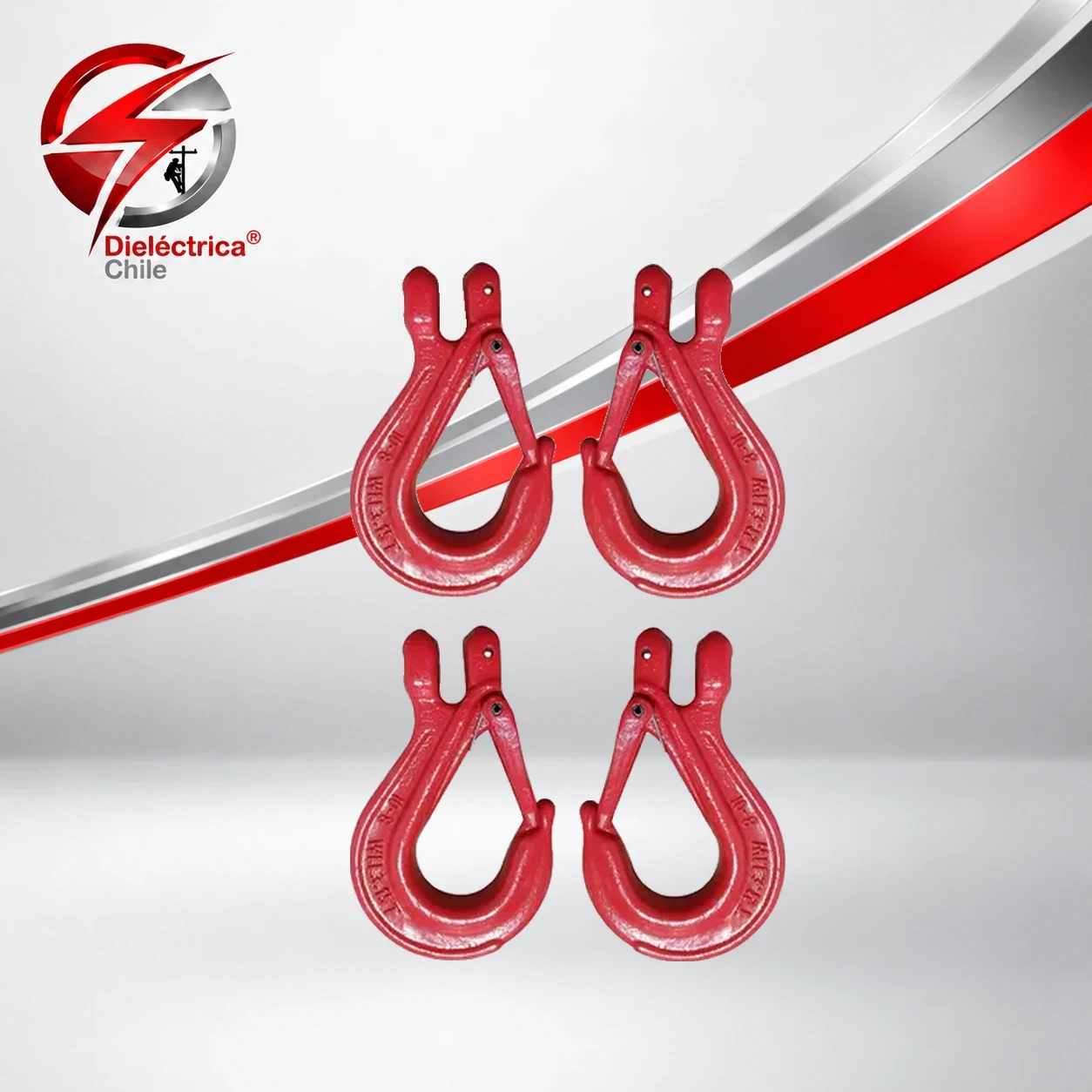 Pack 4 Gancho De Seguridad De 10mm C/ Seguro Simple Forjado