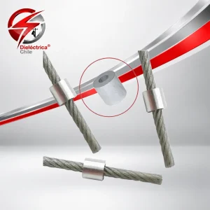 Tope De Aluminio Para Cable De Acero De 5/32 (4mm) 100 Un.