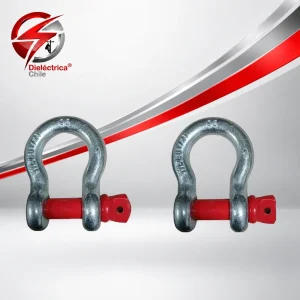Pack 2 Un Grillete Lira 1plg Forjado 8.5 Ton Pasador Rojo