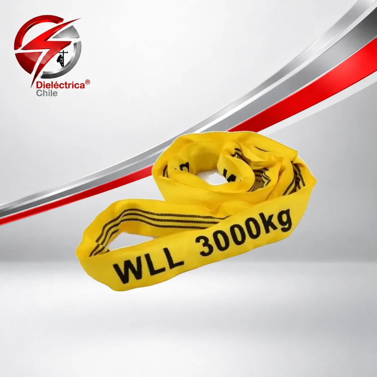 Eslinga Tubular Sin Fin 3ton 6 Metros Amarilla F/s 7:1