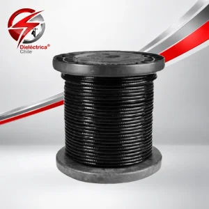 Cable Acero 3/16 (5mm) Con Forro Nylon Negro Gyms 100 Mts