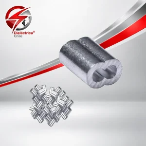 Casquillo Aluminio Piola Acero De 1/4 (6mm) 100 Unidades