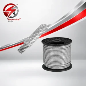 Cable De Acero 1/4 (6mm) Recubierto Pvc Rollo 50mt