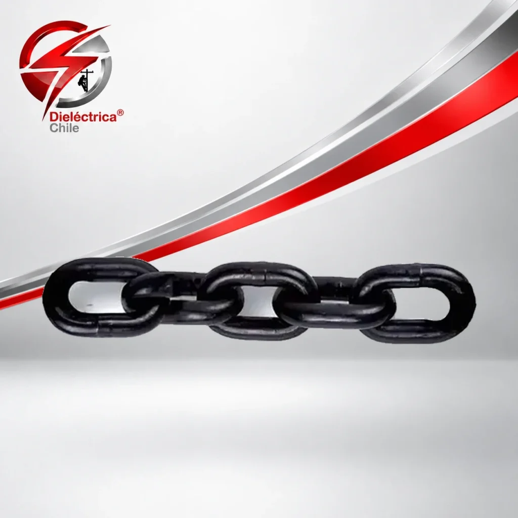 Cadena Negra Eslabon Corto Grado 80 Tramo 10mm X 6mt 3.2 Ton